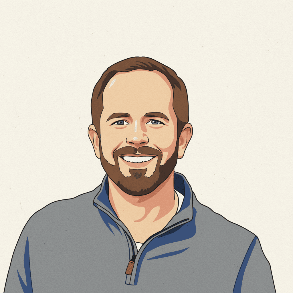 Illustrated portrait of Darrell Kramin