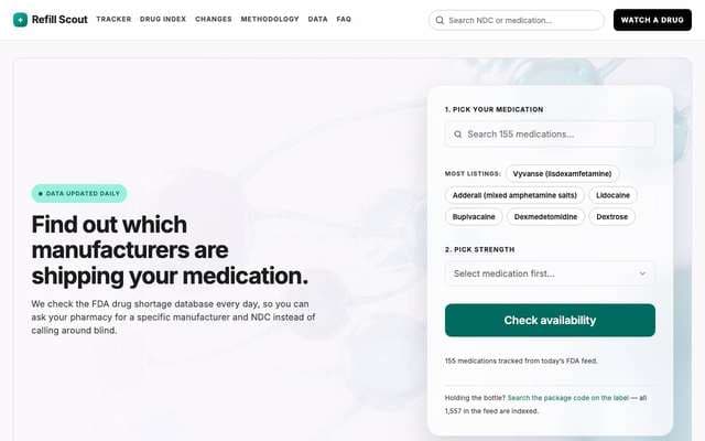 refillscout.com homepage