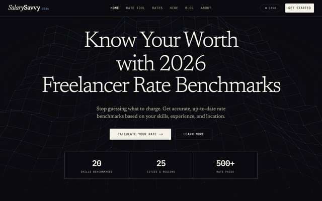 salarysavvy.ai homepage